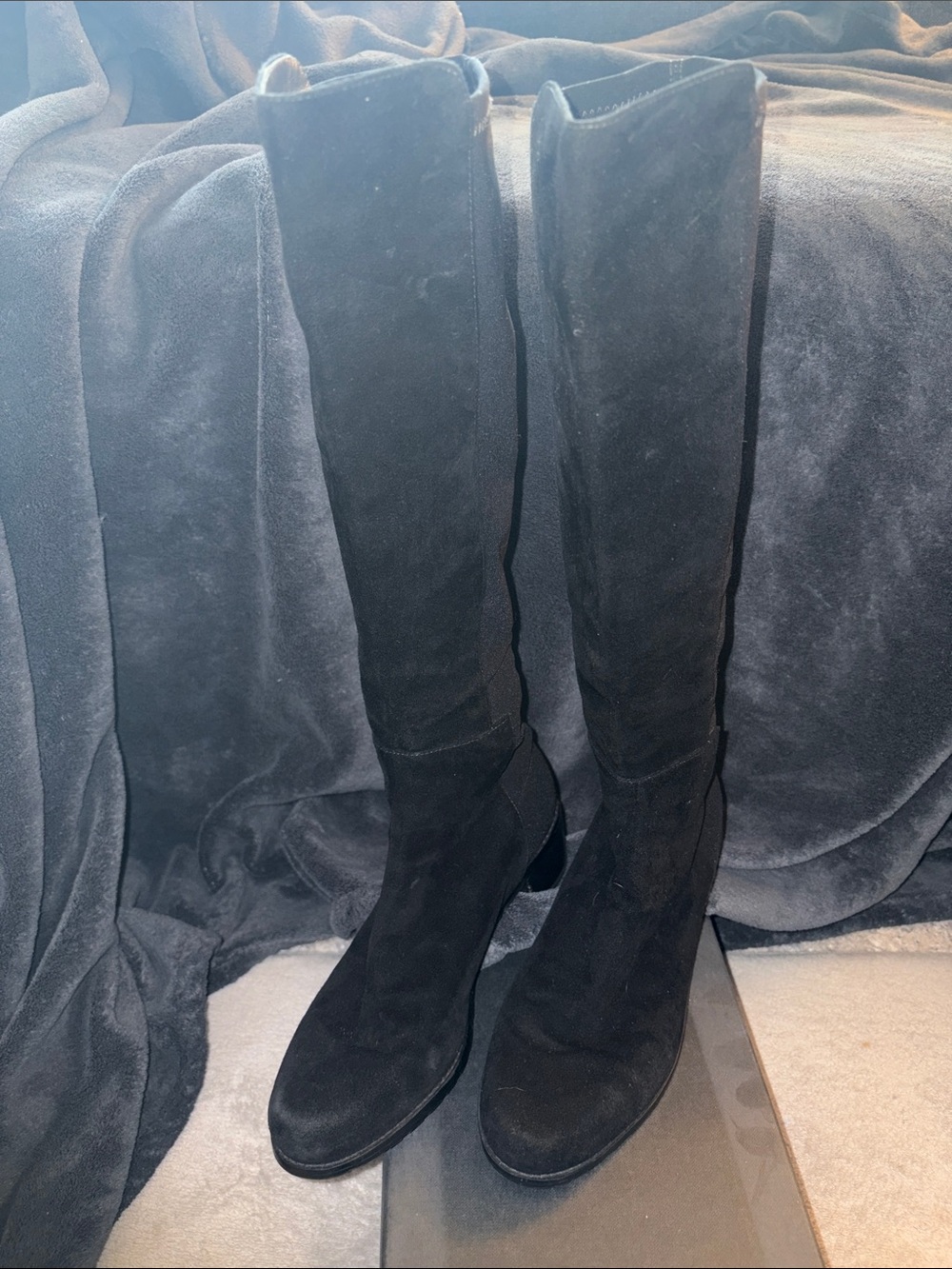 Stuart Weitzman 5050 Black Over-the-Knee Leather Boots